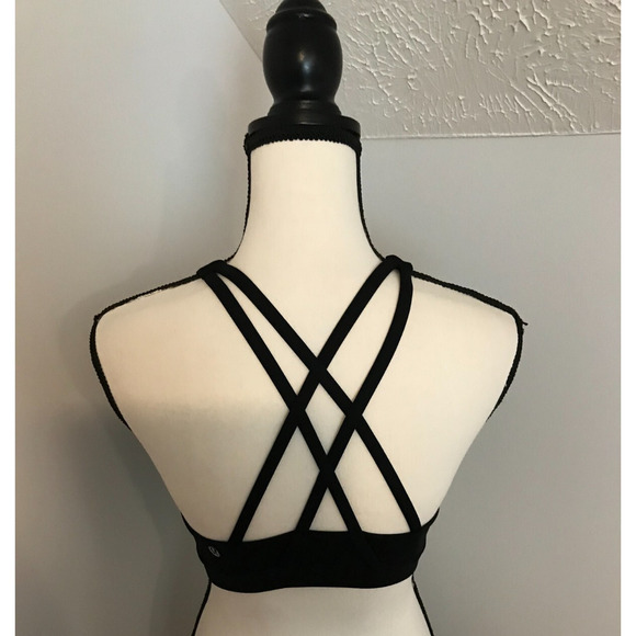 Lululemon Energy High Neck Black Sports Bra - Size 6 - Picture 3 of 8
